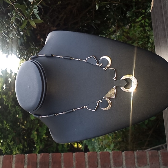 MACHINE AGE Jakob Bengel c1930s Deco Black Galalith Chrome...